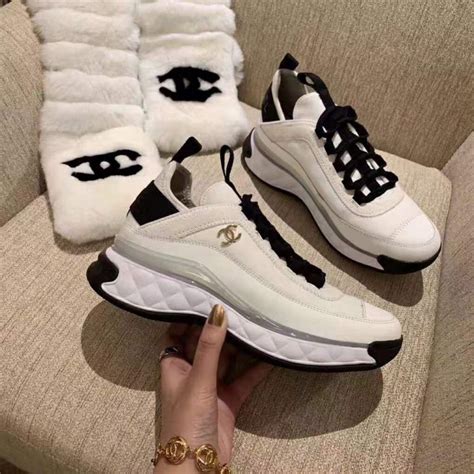 chanel trainers beige